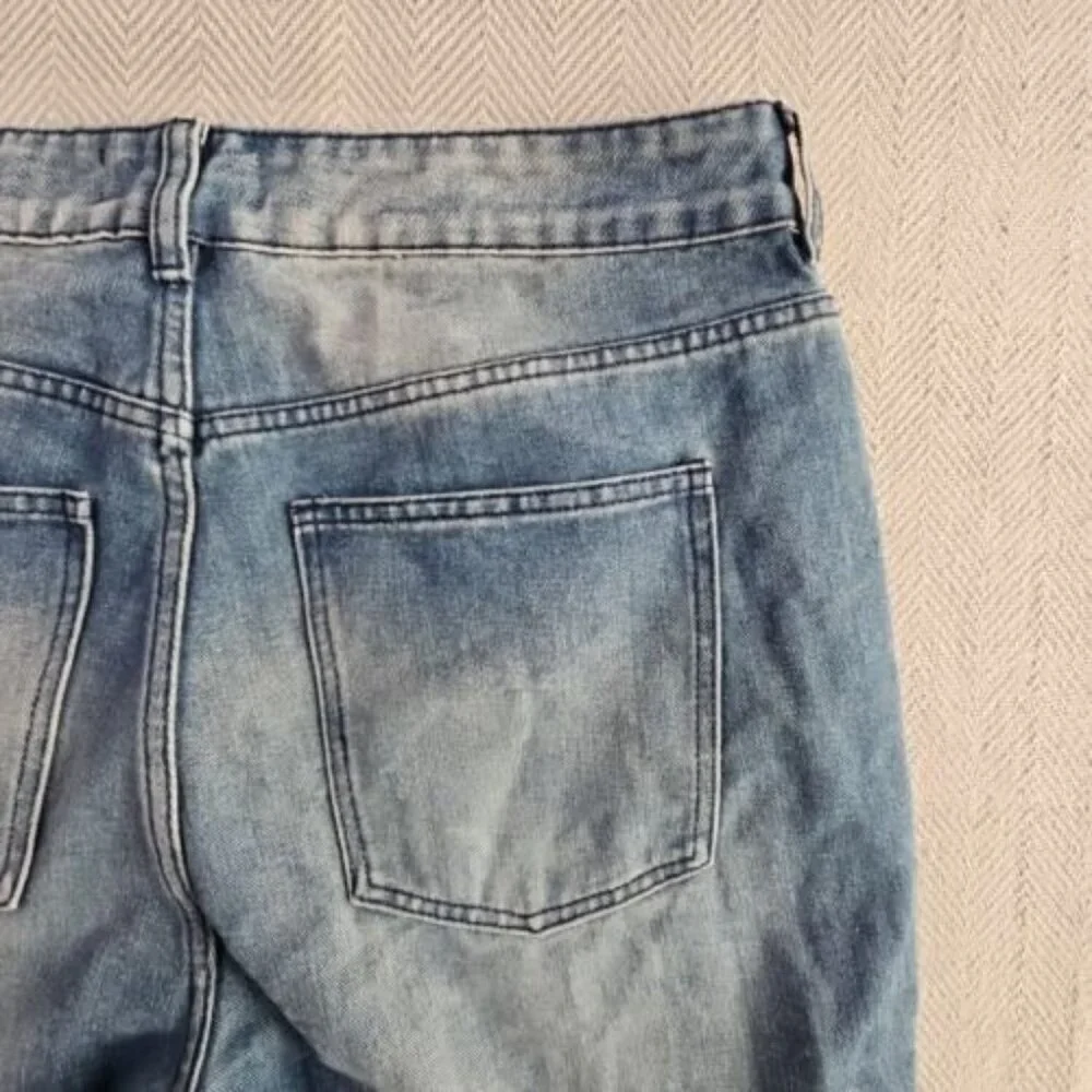 Fashion Nova Jeans Women's Size 14 (38x32) Med Wash Wide Leg Y2K Style YJDMY2K01